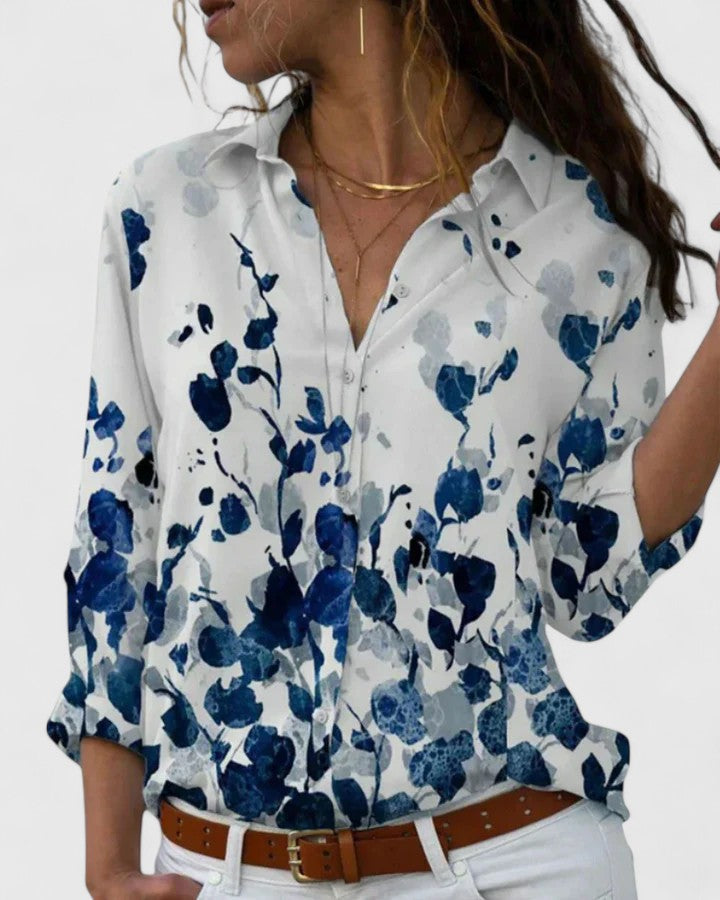 Stylish women's summer blouse, a chic fashion top for versatile casual and elegant outfits.
