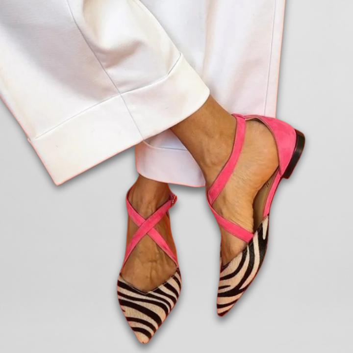 Chic Women's Fern strappy ballerinas, versatile flats for comfortable everyday wear. Elegant summer style.