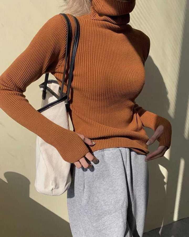 Must-have women's turtleneck sweater, a chic & versatile knit pullover for fall and winter.