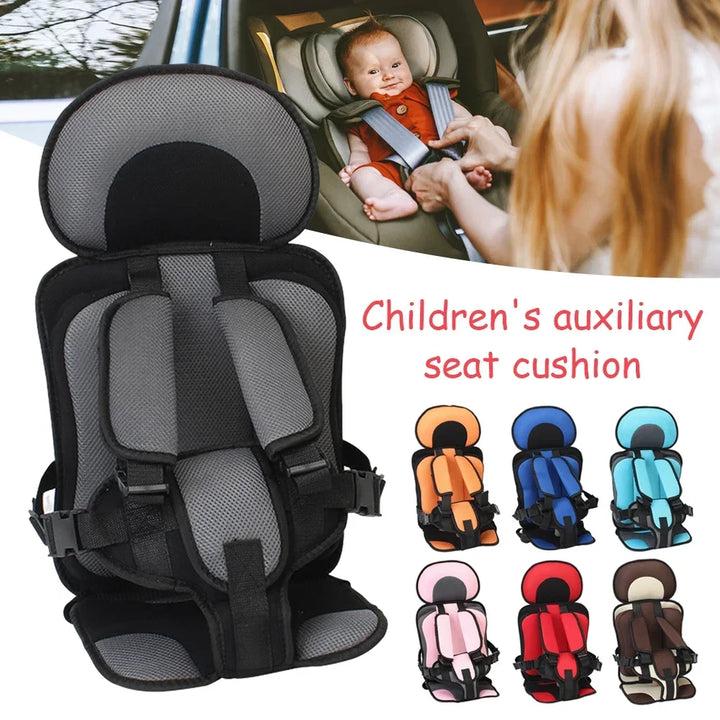 Easy to install children's booster seat with safety harness, ideal for secure and comfortable kids travel.