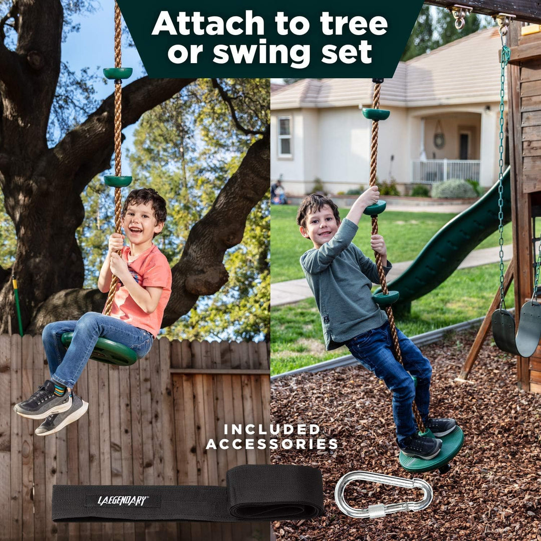 Durable adventure swing set for kids, includes tree swing & climbing rope, ideal for outdoor play & backyard fun.