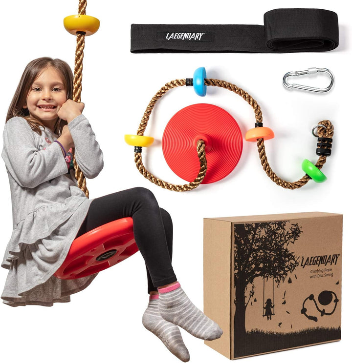 Sturdy kids' tree swing set with durable climbing rope and platforms, ensuring safe outdoor fun & adventure.