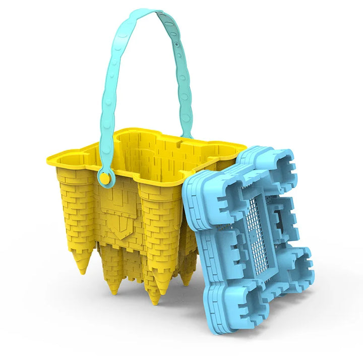 Complete sandcastle building activity set for children, includes beach toys & sand molds for summer fun.