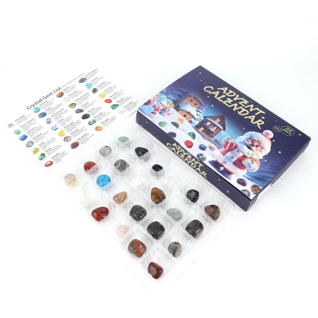 Excited child holding a newly found mineral from their Christmas Gemstone Excavation Advent Calendar, a learning gift.