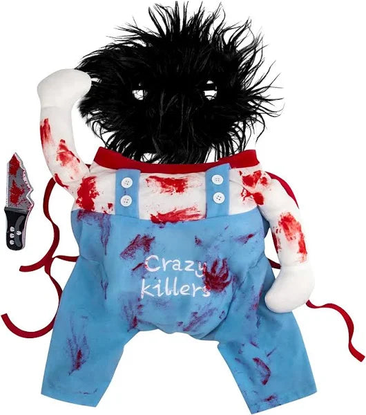 Halloween pet supplies: Chucky costume with a comfortable fit