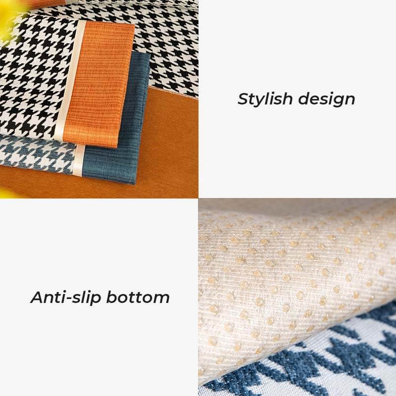 Durable houndstooth chenille sofa cover. Non-slip, pet friendly, and a chic furniture decor for your home.