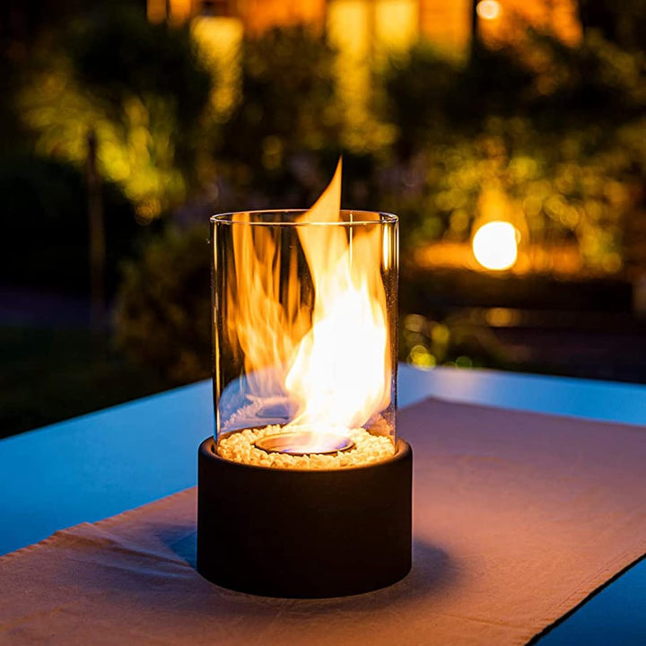 Rustic yet elegant Lumora oil lamp, perfect for creating mood lighting indoors.