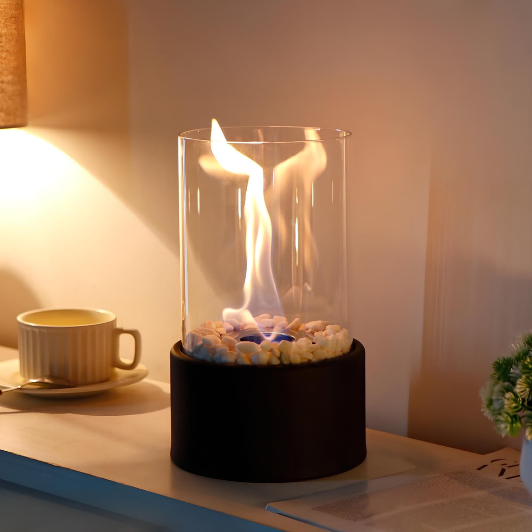 Lumora classic oil lamp for indoor use, creating soft, ambient light.