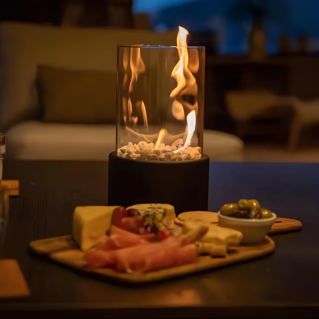 Stylish classic oil lamp, open flame, ideal for relaxed mood lighting.