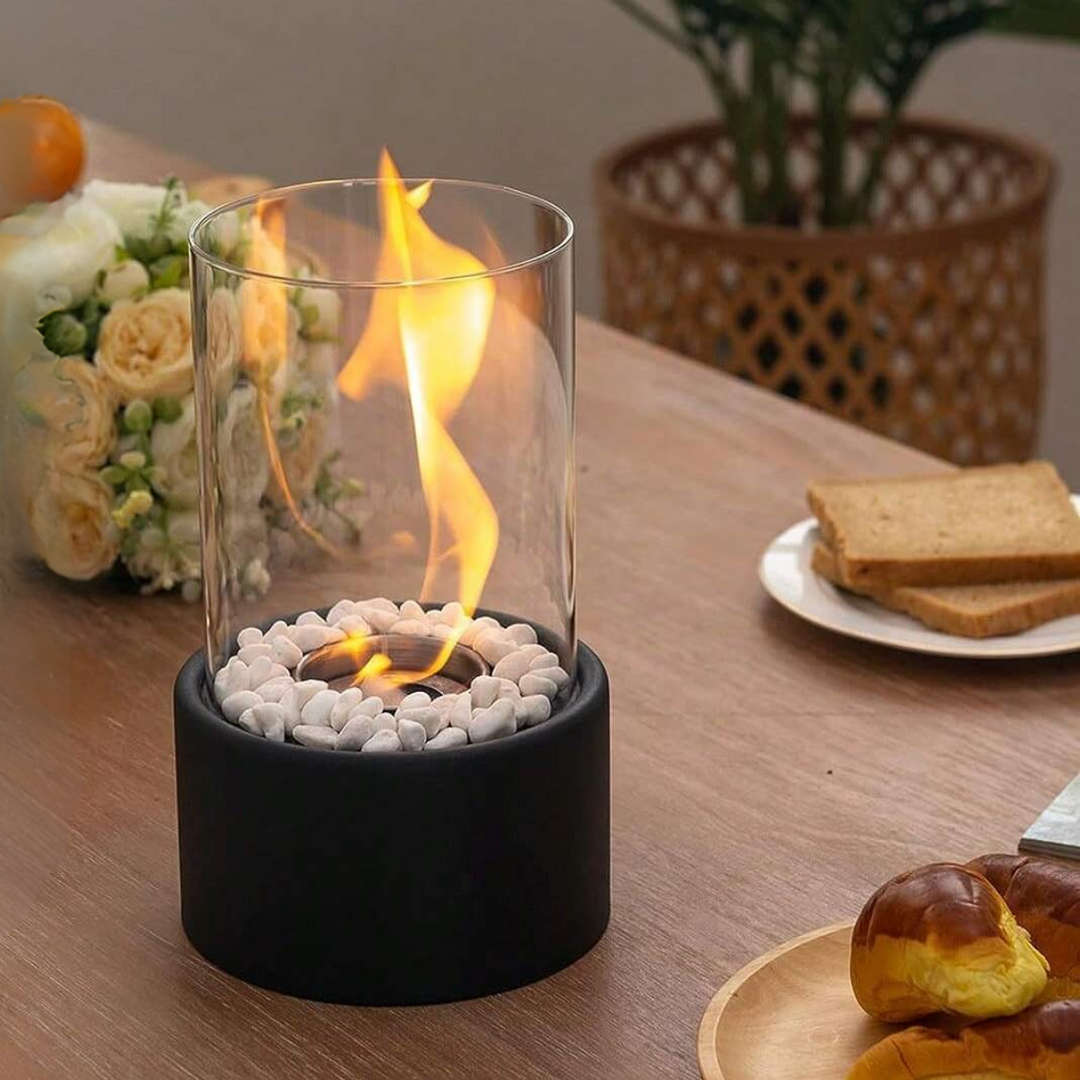 Ambient home lighting with a classic metal & glass decorative oil lamp.