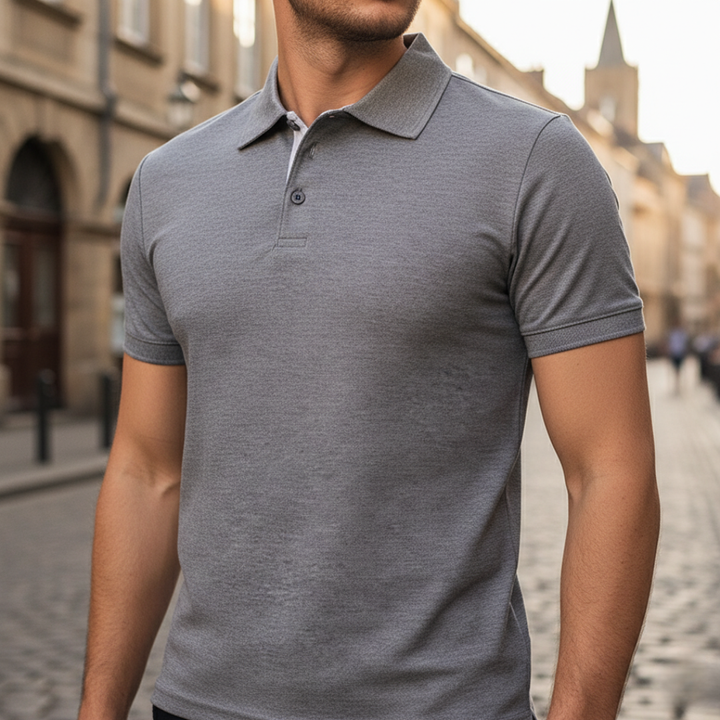Classic men's short sleeve polo shirt, perfect for everyday casual wear.