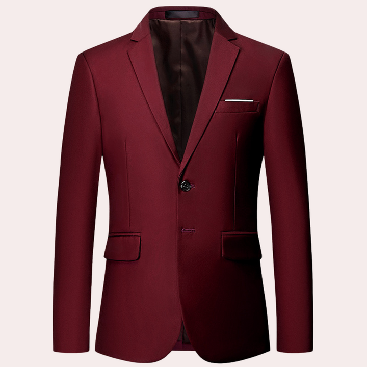 Elegant men's classic slim fit blazer, ideal for professional settings, events, and sophisticated parties.