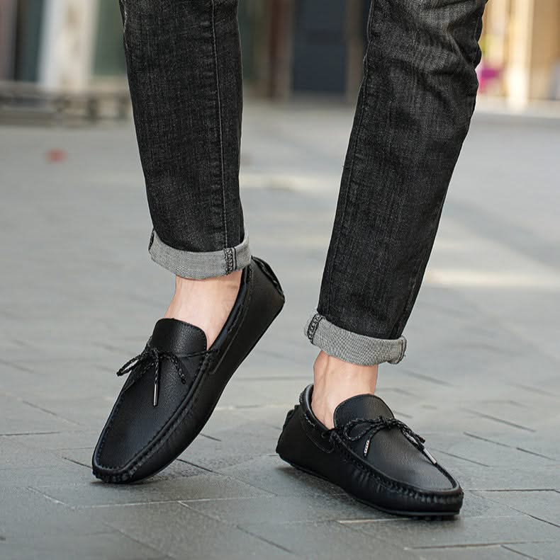 Versatile men's classic slip-on loafers. Comfortable casual & formal footwear, perfect everyday dress shoes.
