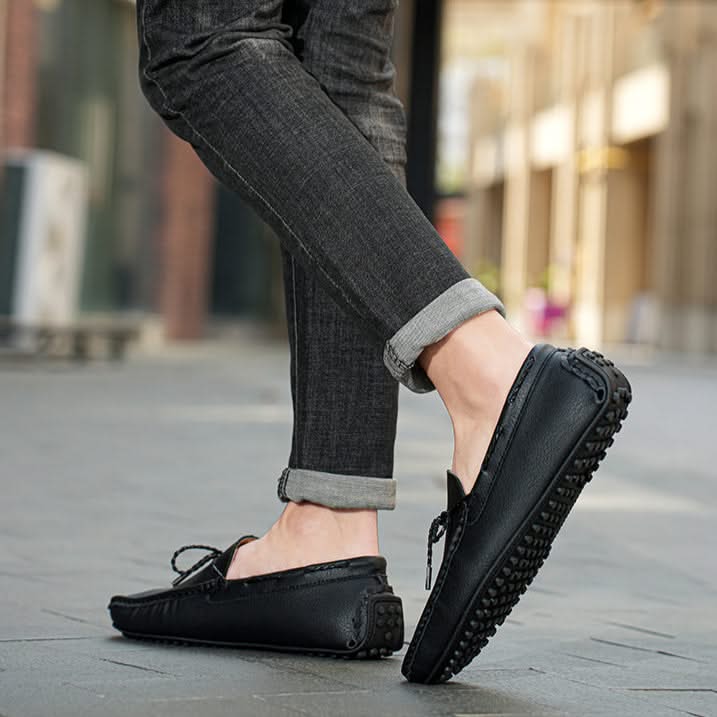 Stylish men's classic slip-on loafers. Durable and comfortable moccasin-style footwear for any occasion, men's shoes.