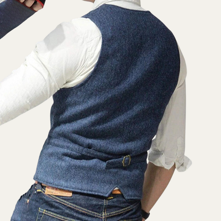 Men's business waistcoat, a classic tailored vest for a polished and formal appearance.