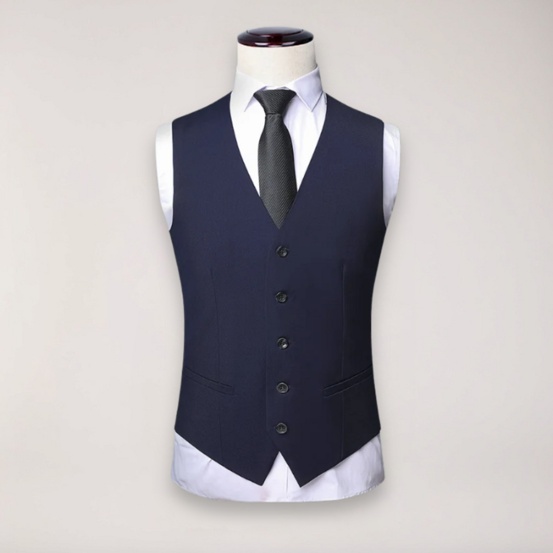 Premium men's formal three-piece suit, a classic choice for weddings, business meetings & events.