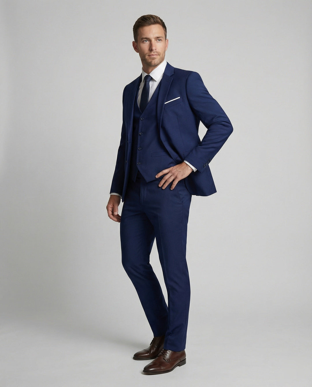 Sophisticated men's formal suit. Perfect for weddings, special occasions, and executive business attire.