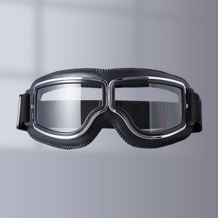 Classic retro motorcycle goggles for windproof and UV protection.