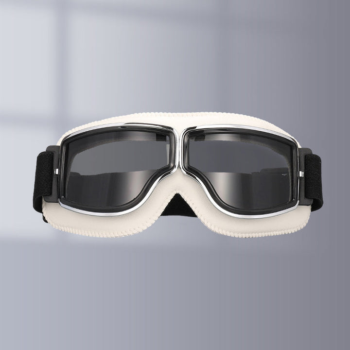 Retro motorcycle eyewear, protective and comfortable for all riders.