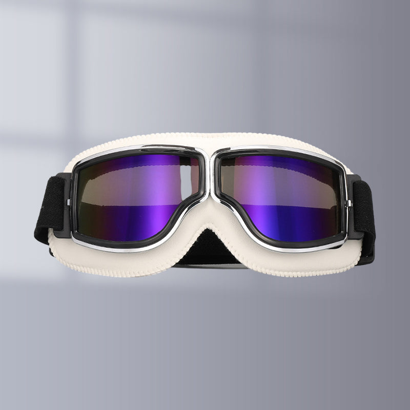 Unisex classic goggles for motorcycles, durable, wind & UV resistant.