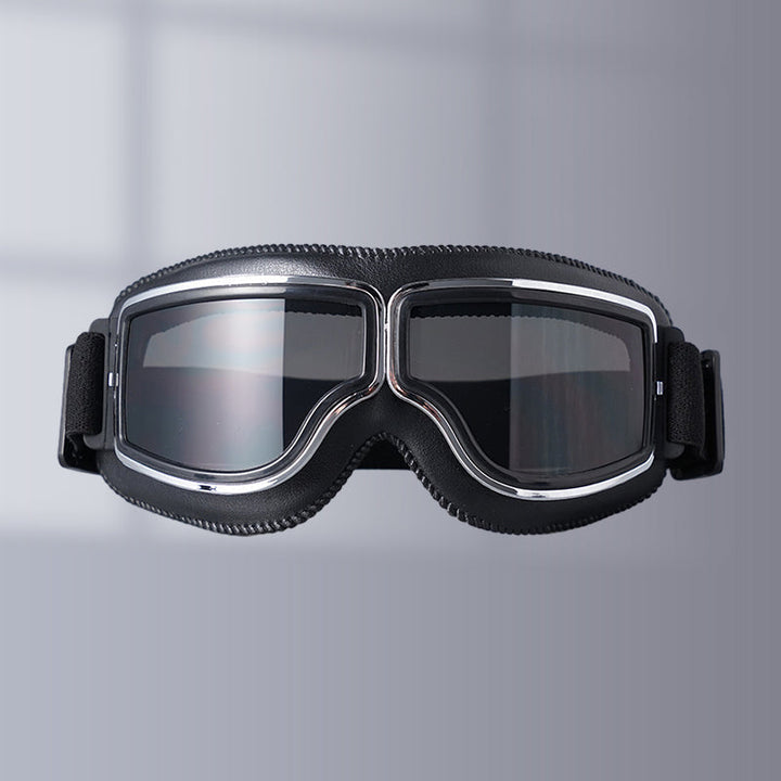 Flexible retro motorcycle goggles for outdoor adventure & UV protection.