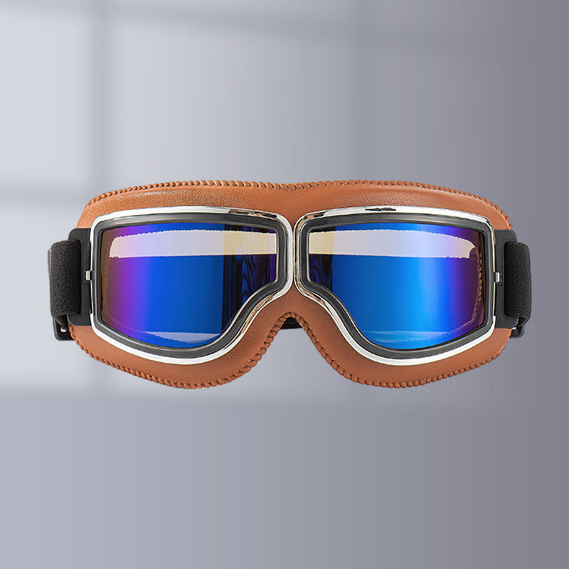 Classic retro eyewear for motorcycles, offering wind & UV protection.