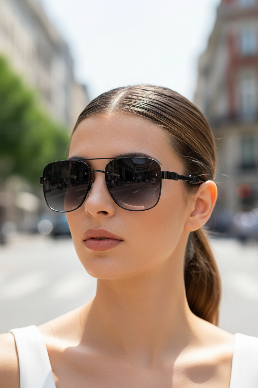 UV400 classic aviator sunglasses offering excellent eye protection and a timeless look.