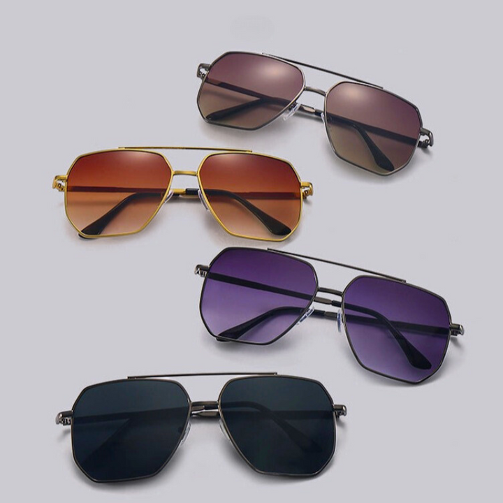 Blackout unisex aviator sunglasses, sleek fashion eyewear with maximum UV protection, perfect for sunny days.
