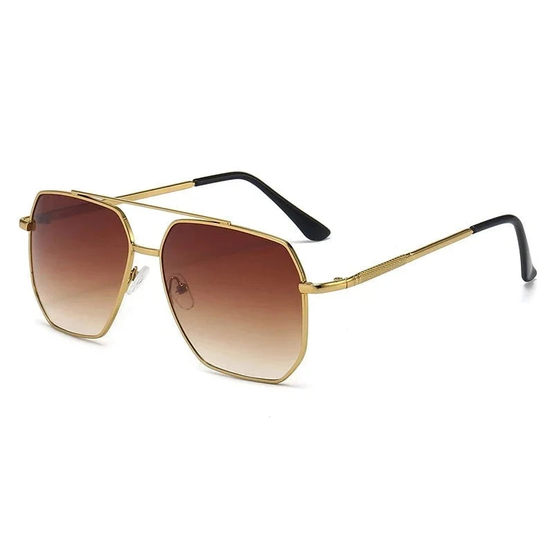 Purple gradient aviator sunglasses, unisex design, fashionable eyewear with UV protection for summer outings.