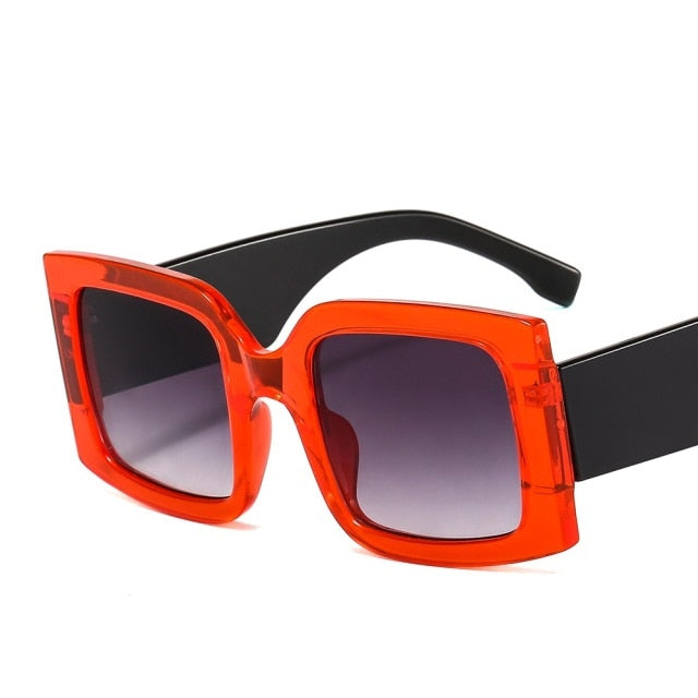 Protect your eyes with these chic unisex square UV protection sunglasses. Features anti-reflective gradient lenses.