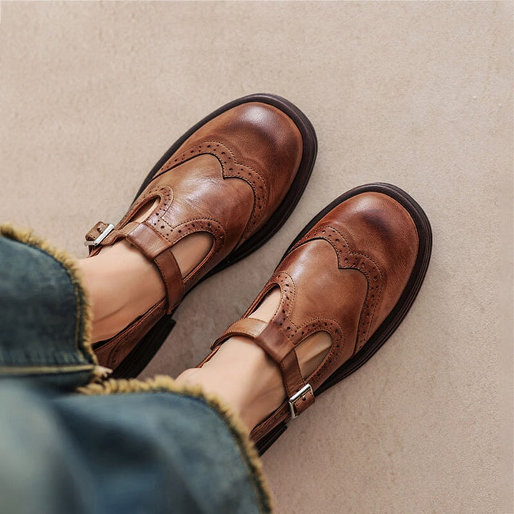 Classic women's Mary Jane sandals with buckle strap, perfect for all-day comfort & casual summer wear.