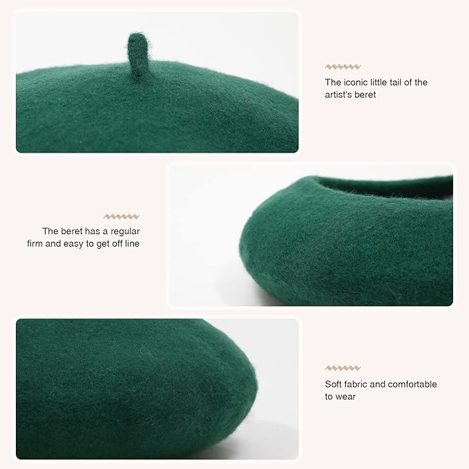 Navy blue classic French beret for women, a timeless and chic headwear option.