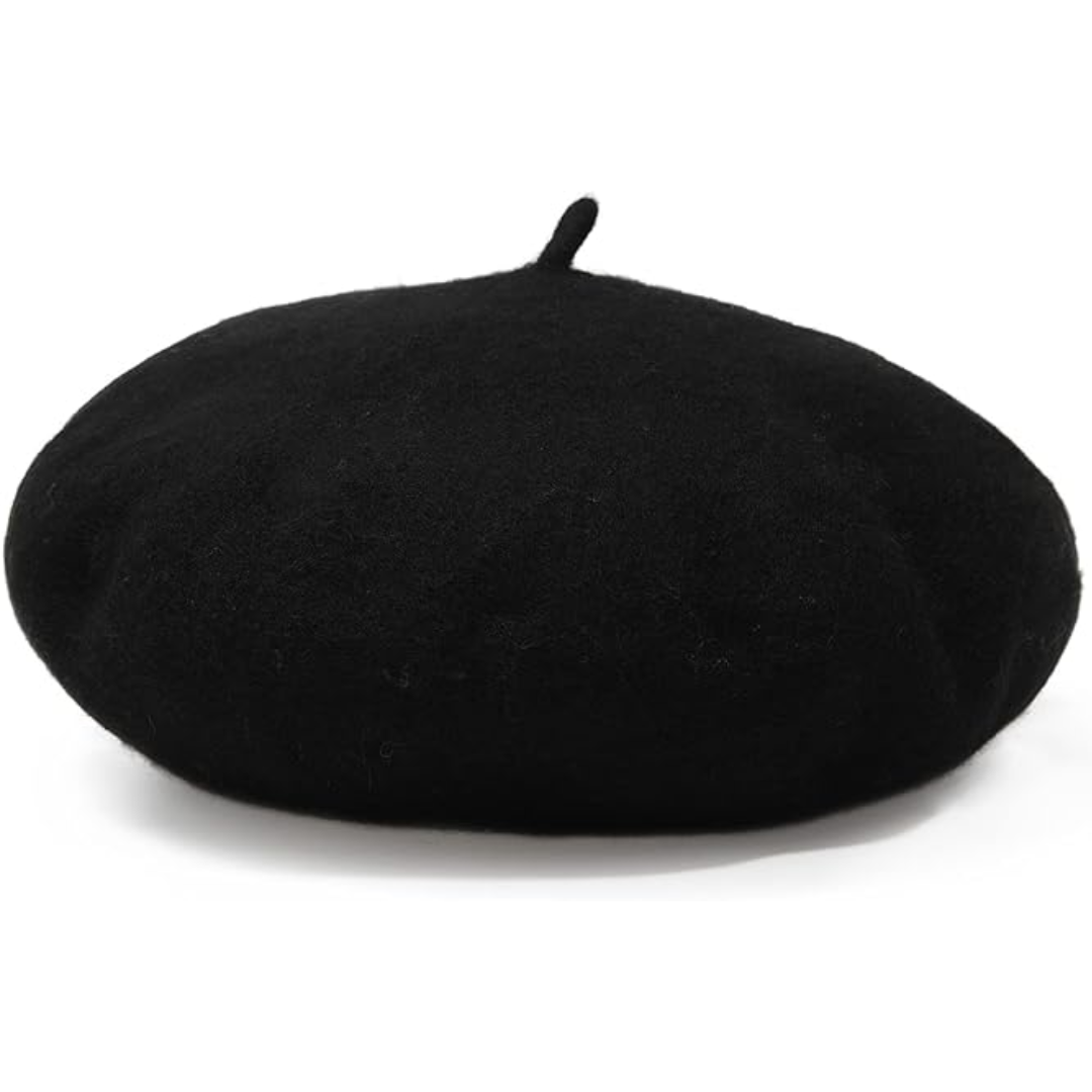 Gift for her: Elegant women's classic French beret hat in a beautiful blue shade.