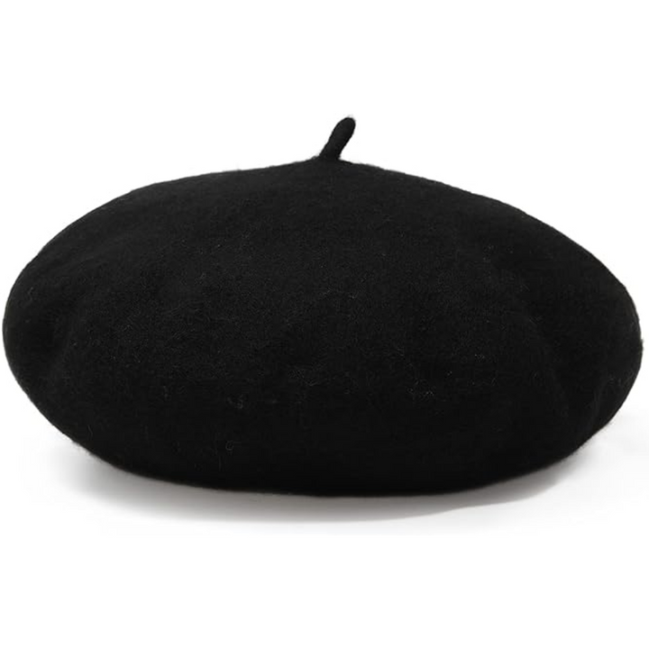 Gift for her: Elegant women's classic French beret hat in a beautiful blue shade.
