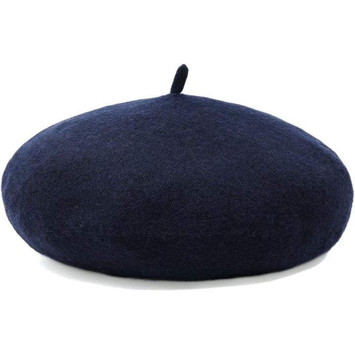 Green women's beret hat, a chic French style accessory for elegant headwear.