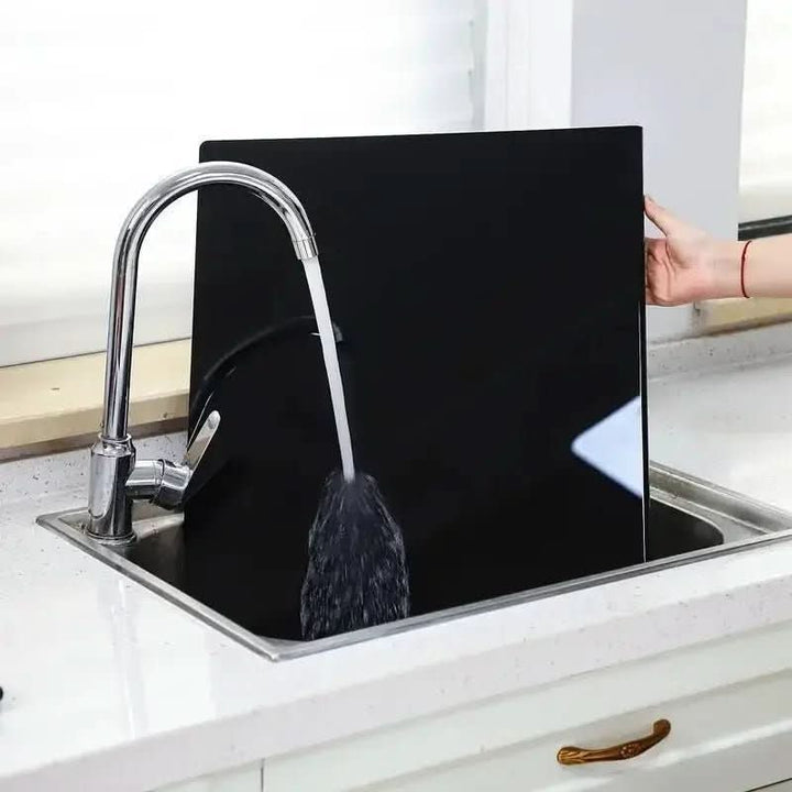 Versatile Clear Chopping Board with Countertop Protection Lip, Durable & Easy to Clean for Any Kitchen.