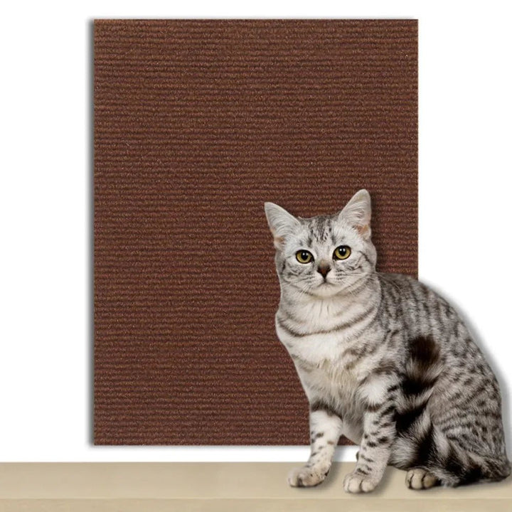 Heavy-duty self-adhesive cat protector, furniture & wall shield. Durable anti-scratch.