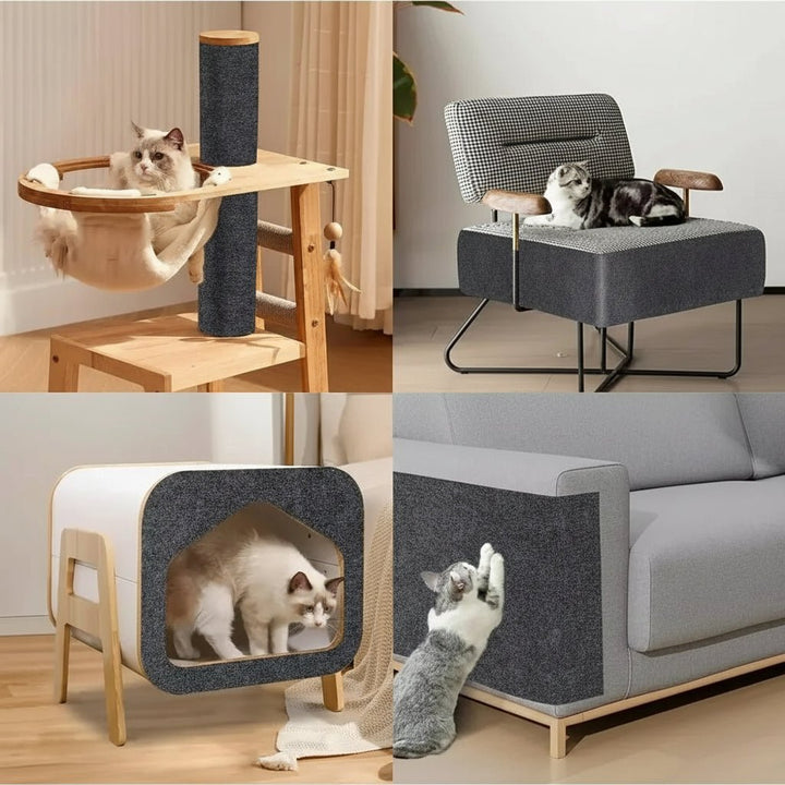 Pet self-adhesive film for furniture protection. Heavy-duty anti-scratch for cats.