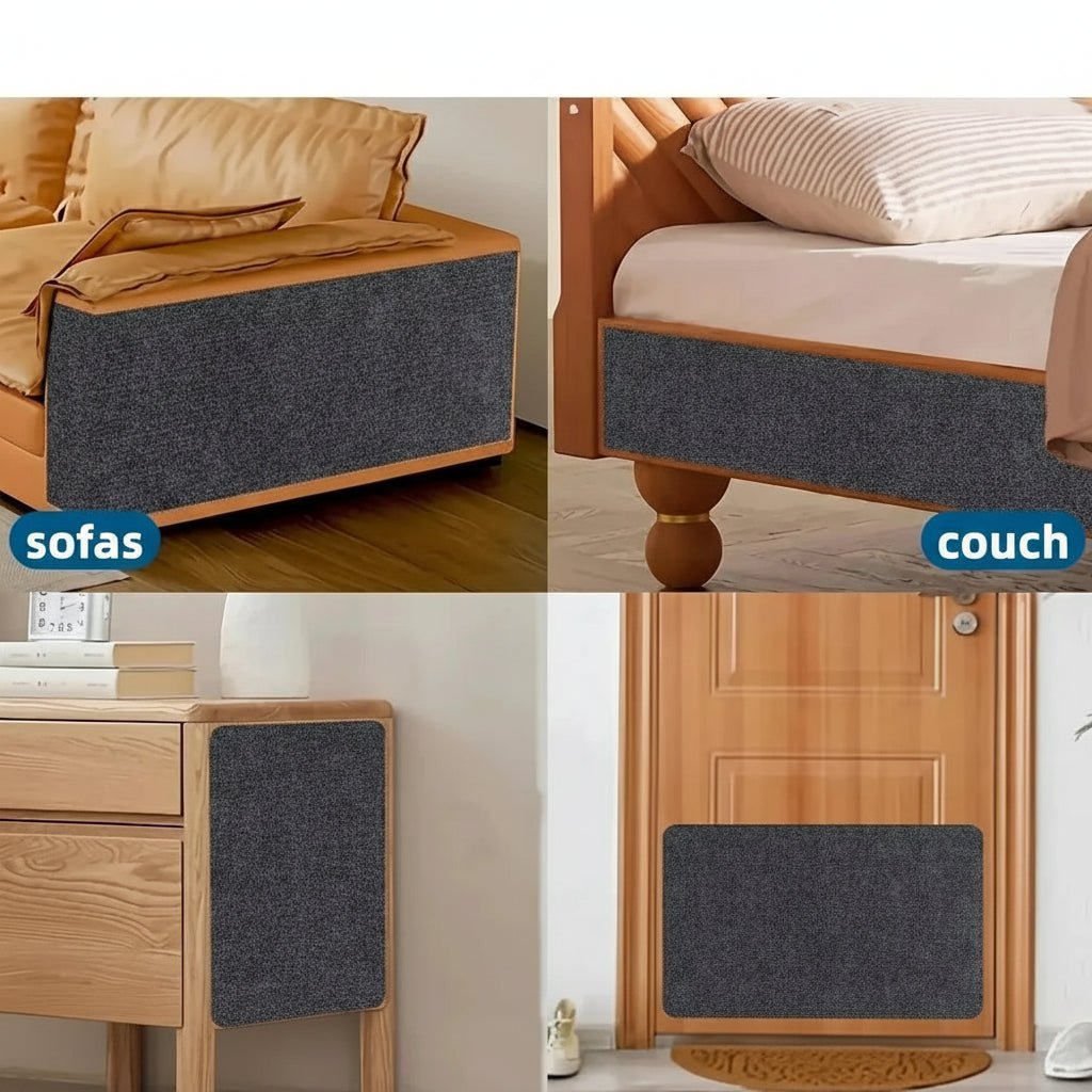 Easy-apply self-adhesive pet protector shields walls & furniture from cat claw damage.