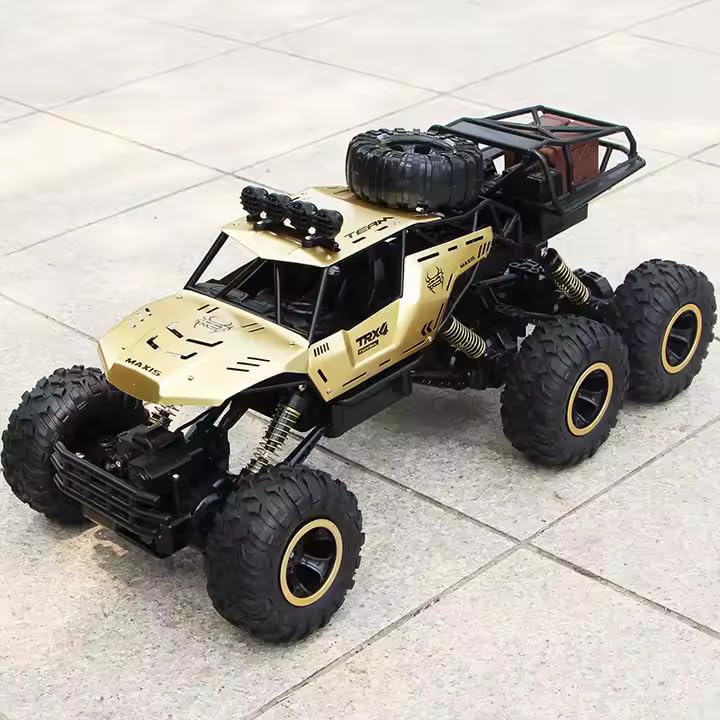 Gift idea: a remote control 6x6 RC truck, an off-road toy vehicle for adventurous kids.