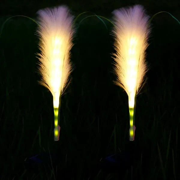 Pathway lighting with Decorative Outdoor Reed Garden Lights, adding charm to any outdoor space.
