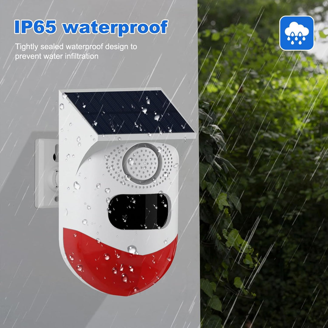 Feronix wireless solar alarm system for home protection, featuring motion sensor & loud siren.