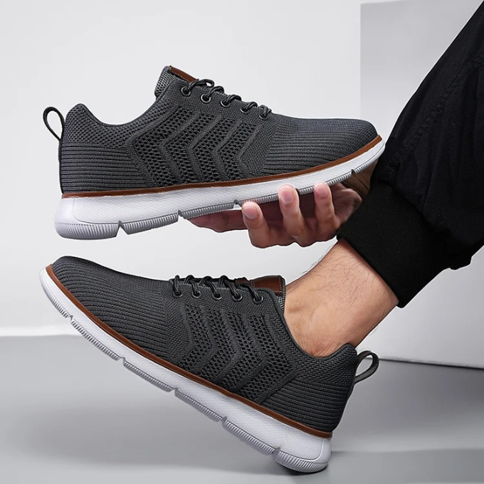 Bottom view of Men's Airmesh Stride Running Sneakers, showing grip pattern for enhanced traction.