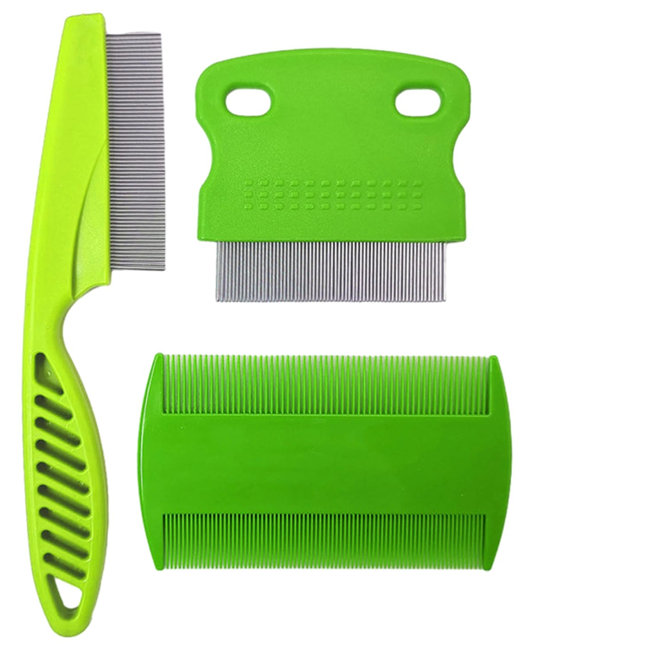 Assortment of grooming tools including flea comb for comprehensive pet health and care