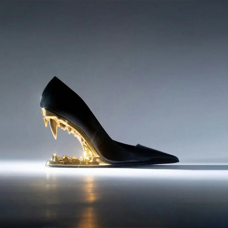 Unleash power with these women's fashion heels: Bold Tiger Fang High Heels for any special event.