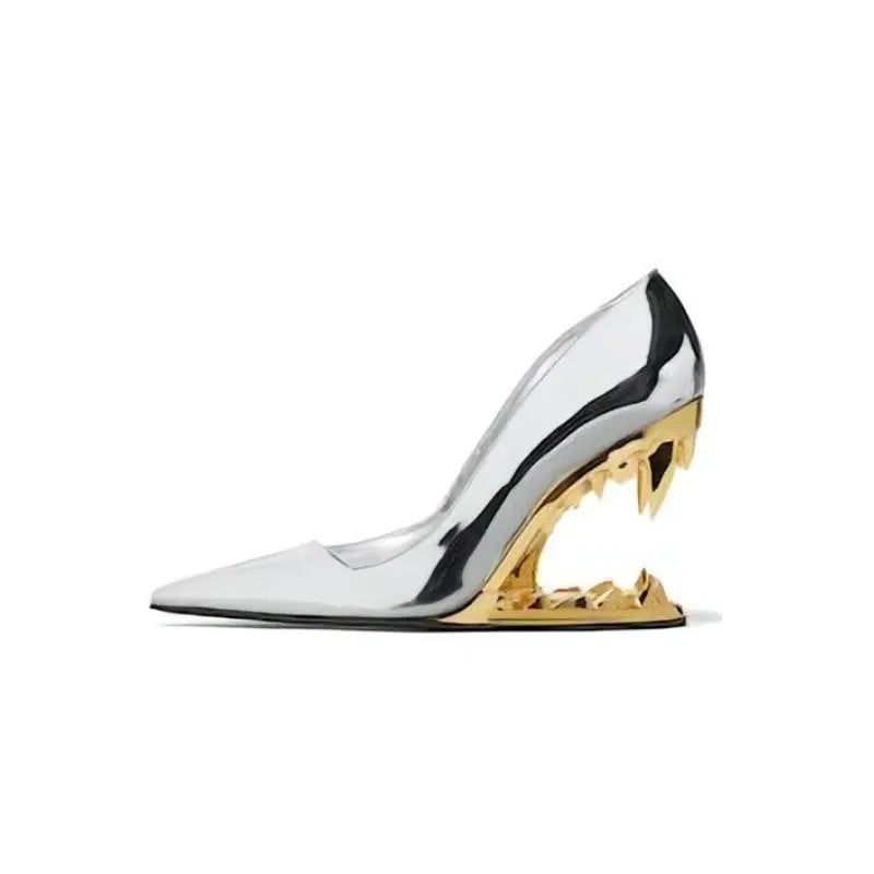 Dynamic Women's High Heels: Bold Tiger Fang design, combining comfort with an unforgettable party shoe look.