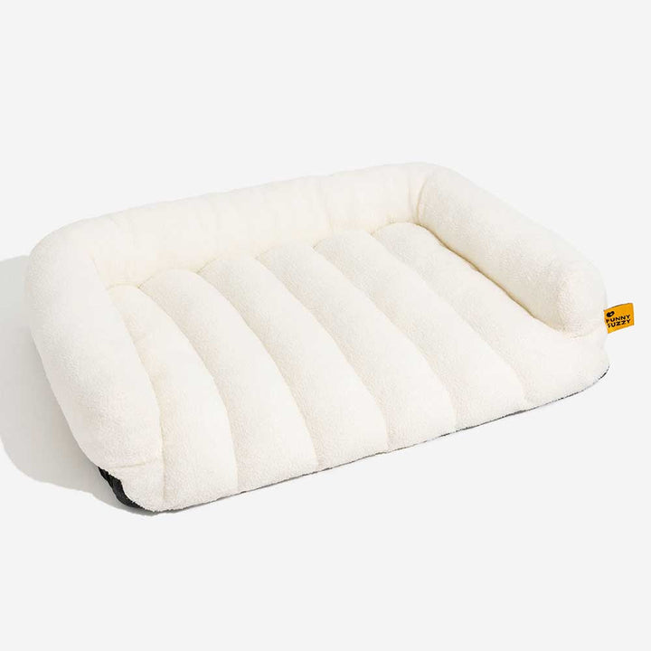 Cloudy Napper pet sofa, a washable orthopedic dog bed with soft teddy fleece finish