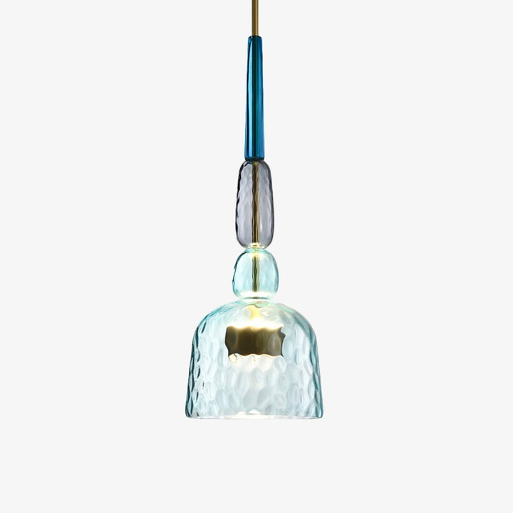 Sofia colorful glass pendant light. LED compatible modern lighting for stylish home interiors.