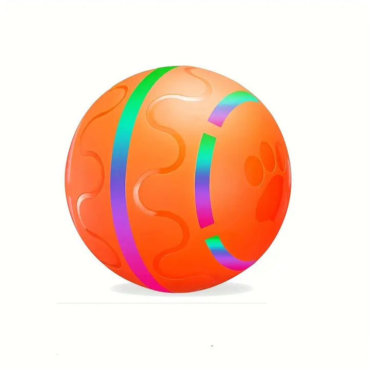 Interactive pet play ball with flashing lights, automatic toy for dog or cat