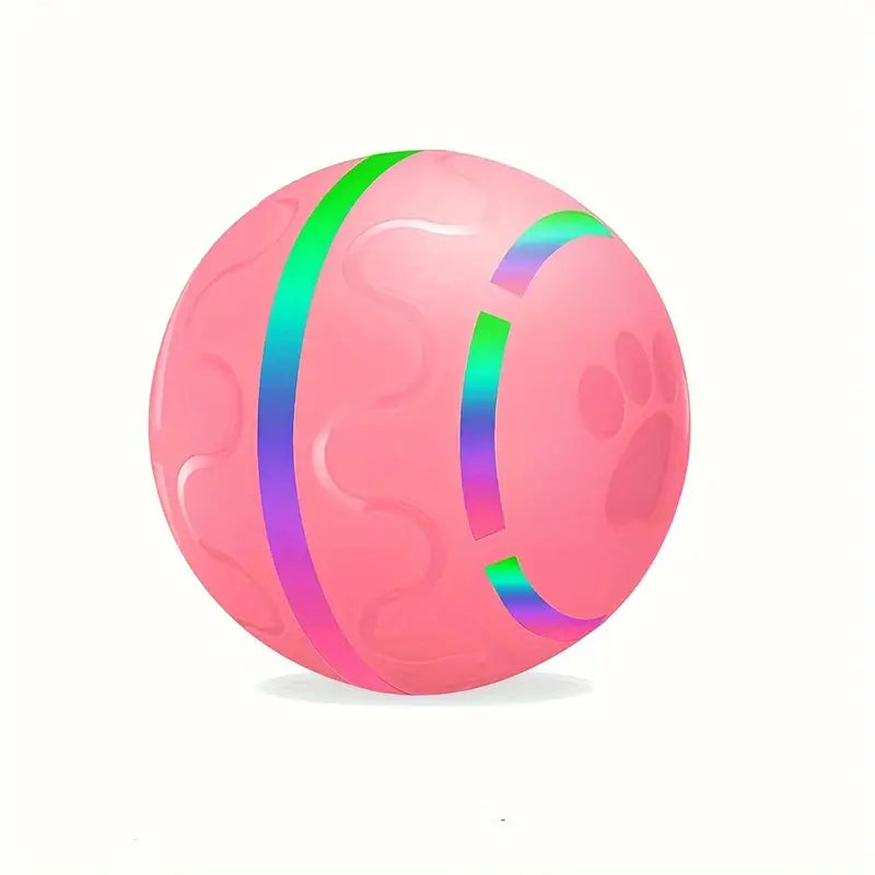 Multi-colored pet play ball, an engaging and automatic toy for active dogs